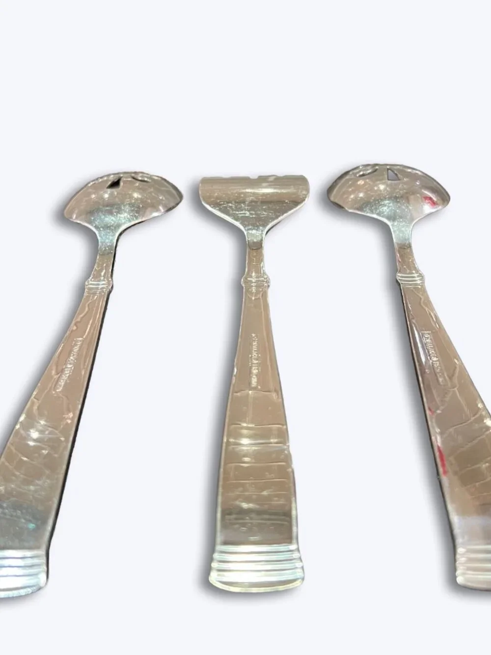 Wallace Napoli-Frost 18/10 Stainless 3 Pc Serving Set 2 Pierced Spoons 1 Fork